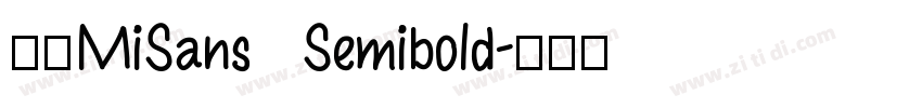 小米MiSans Semibold字体转换